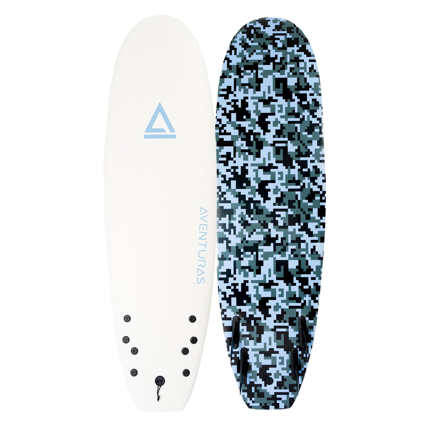 6'6" HD Series Quattro Foam Surfboard, Ocean Camo