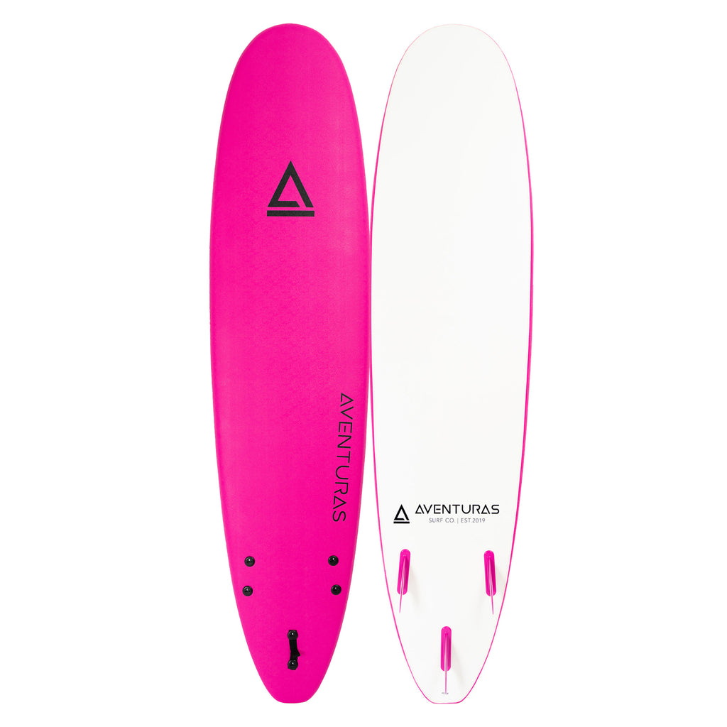 7'6" Classico Series Foam Longboard, Pink Lightning