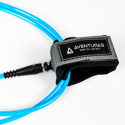 HD Surf Leash, 8 FT, Electric Ocean
