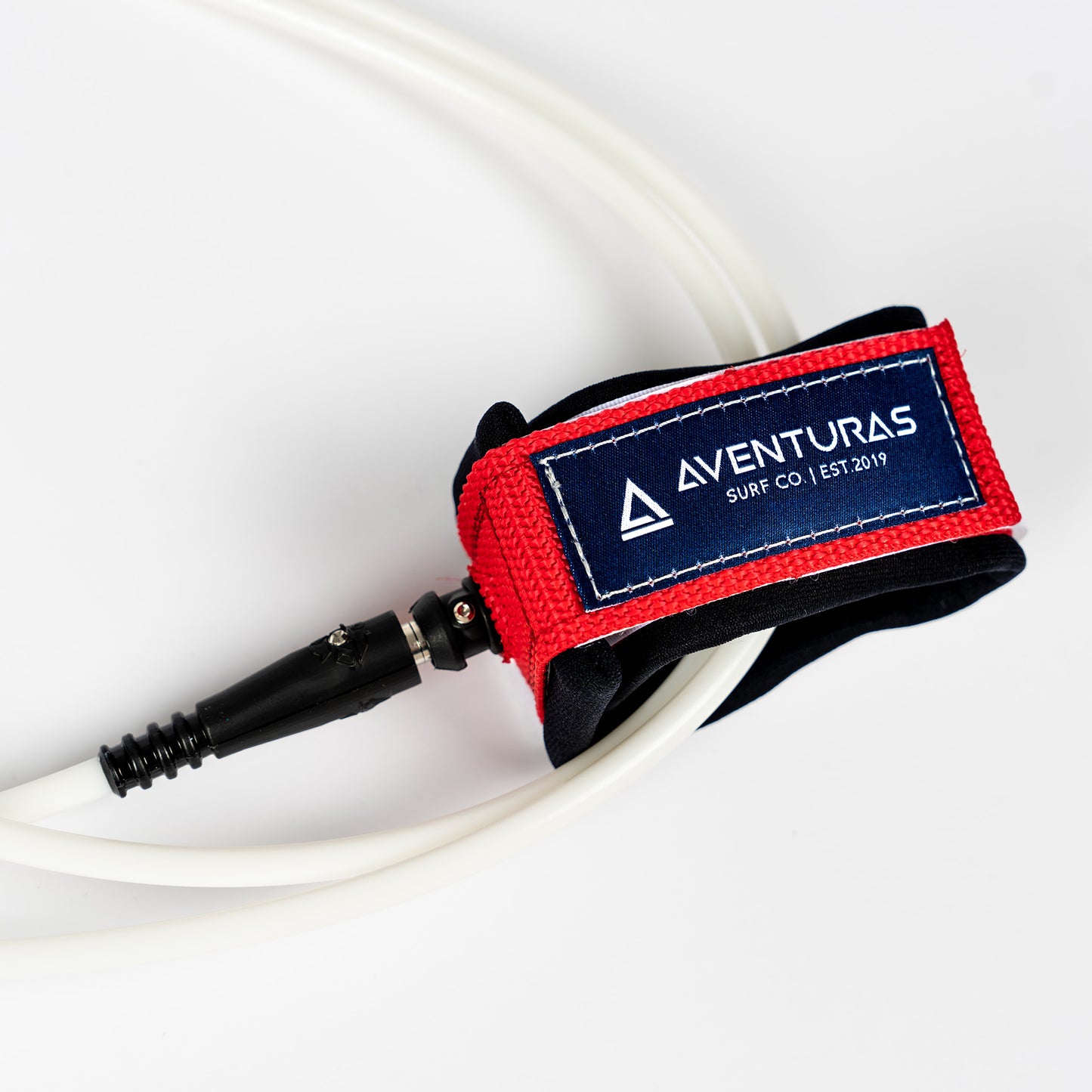 HD Surf Leash, 9 FT, Shred, White & Blue