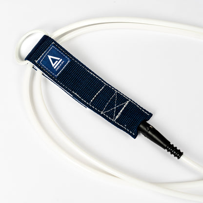 HD Surf Leash, 7 FT, Shred, White & Blue