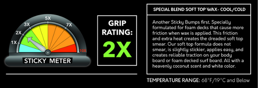 3-Pack Sticky Bumps Soft Top Wax, Cool-Cold